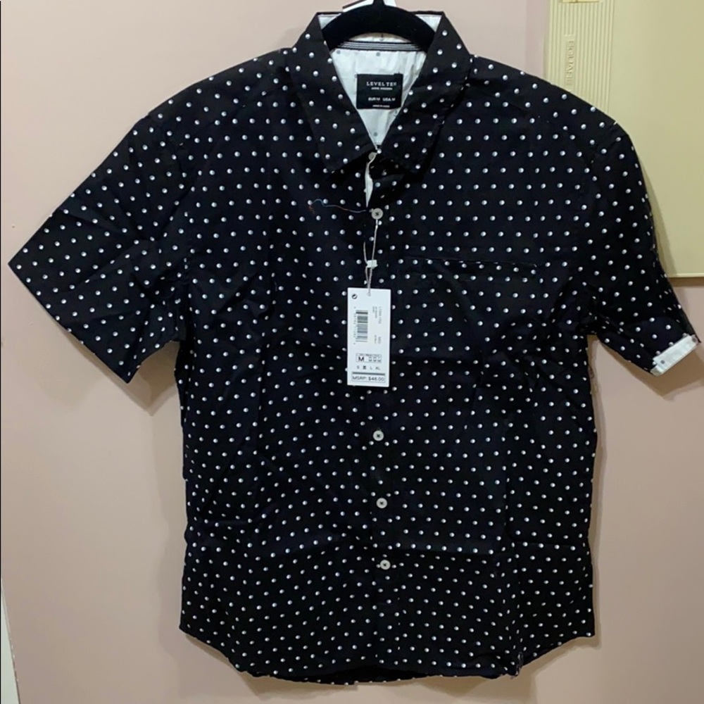 Men Polkadot dress shirt